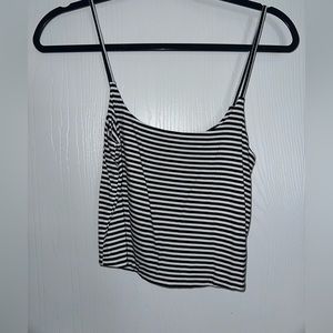BP black and white striped tank. Small.
